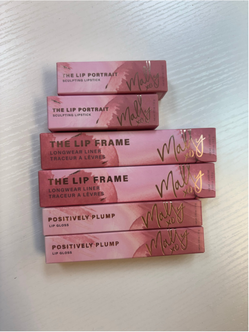 Mally Beauty Lip Bundle Lipstick Liner Gloss 6pc New in Box